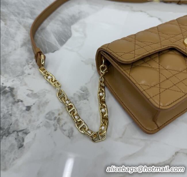Well Crafted Dior Jolie East-West Bag in Cannage Lamb Leather and Flat Cannage Calfskin S3117 Gold-Tone 2025