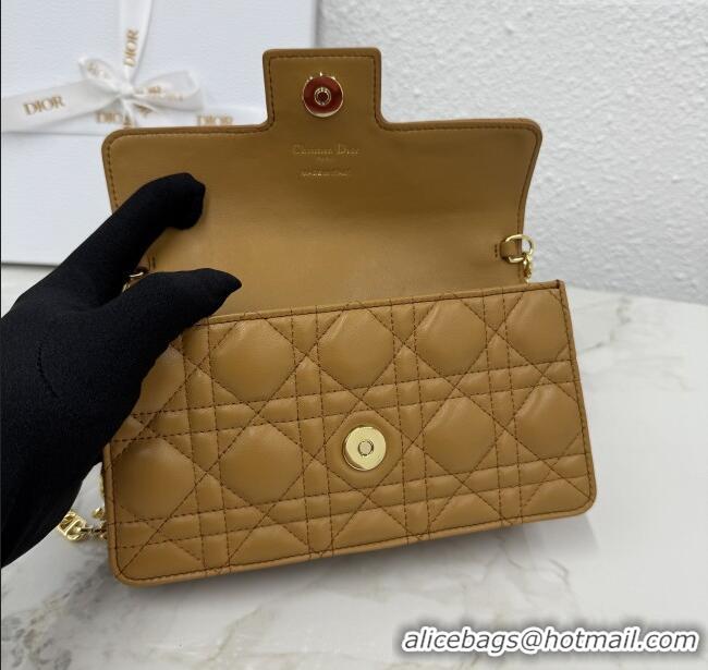 Well Crafted Dior Jolie East-West Bag in Cannage Lamb Leather and Flat Cannage Calfskin S3117 Gold-Tone 2025