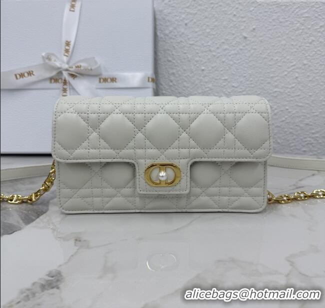 Good Taste Dior Jolie East-West Bag in Cannage Lamb Leather and Flat Cannage Calfskin S3117 White 2025