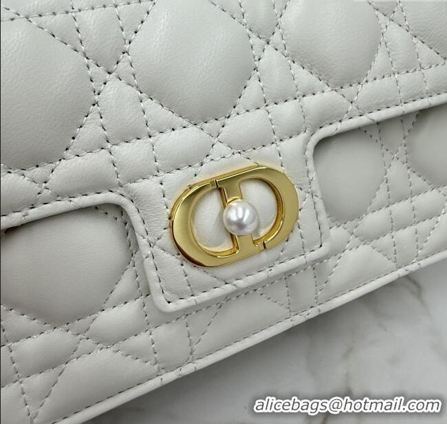 Good Taste Dior Jolie East-West Bag in Cannage Lamb Leather and Flat Cannage Calfskin S3117 White 2025