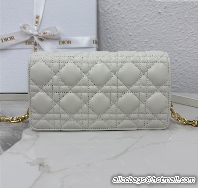 Good Taste Dior Jolie East-West Bag in Cannage Lamb Leather and Flat Cannage Calfskin S3117 White 2025