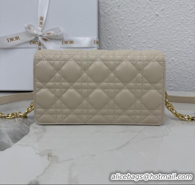 New Fashion Dior Jolie East-West Bag in Cannage Lamb Leather and Flat Cannage Calfskin S3117 Light Beige 2025