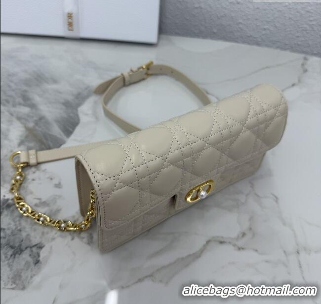 New Fashion Dior Jolie East-West Bag in Cannage Lamb Leather and Flat Cannage Calfskin S3117 Light Beige 2025
