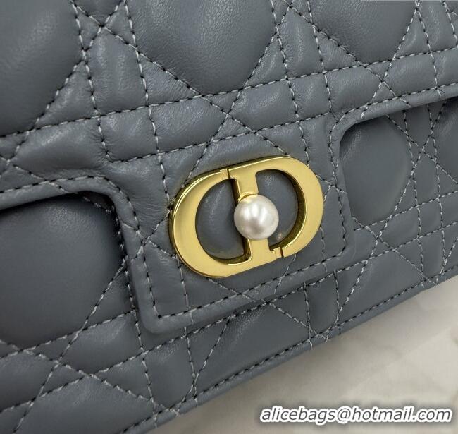 New Cheap Dior Jolie East-West Bag in Cannage Lamb Leather and Flat Cannage Calfskin S3117 Dark Grey 2025