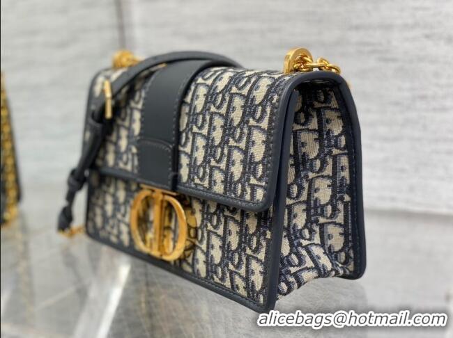 Promotional Dior 30 Montaigne Chain Bag in Blue Dior Oblique Jacquard M9073 2025