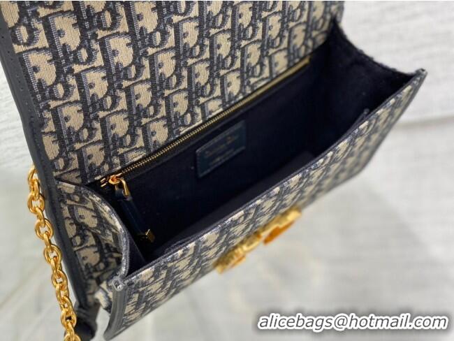 Promotional Dior 30 Montaigne Chain Bag in Blue Dior Oblique Jacquard M9073 2025