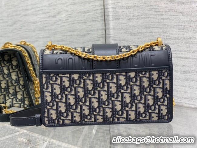 Promotional Dior 30 Montaigne Chain Bag in Blue Dior Oblique Jacquard M9073 2025