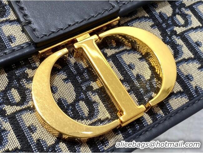 Promotional Dior 30 Montaigne Chain Bag in Blue Dior Oblique Jacquard M9073 2025