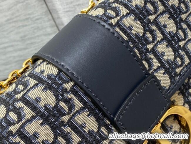 Promotional Dior 30 Montaigne Chain Bag in Blue Dior Oblique Jacquard M9073 2025