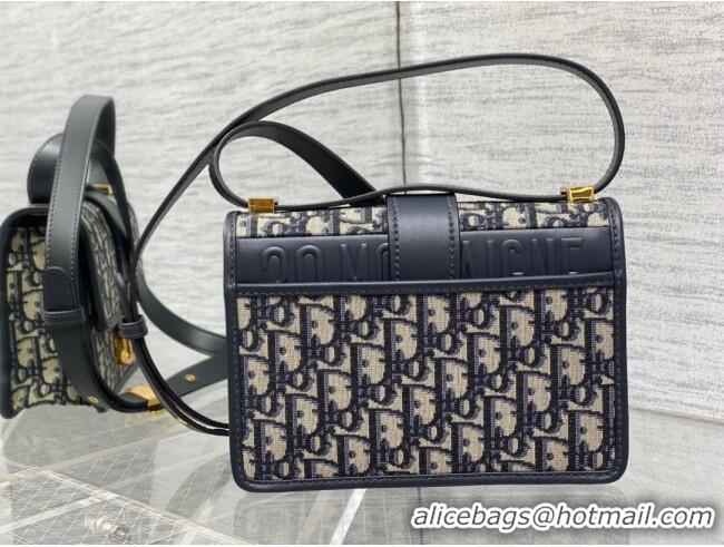 Classic Dior Small 30 Montaigne Bag in Blue Dior Oblique Jacquard M9074 2025
