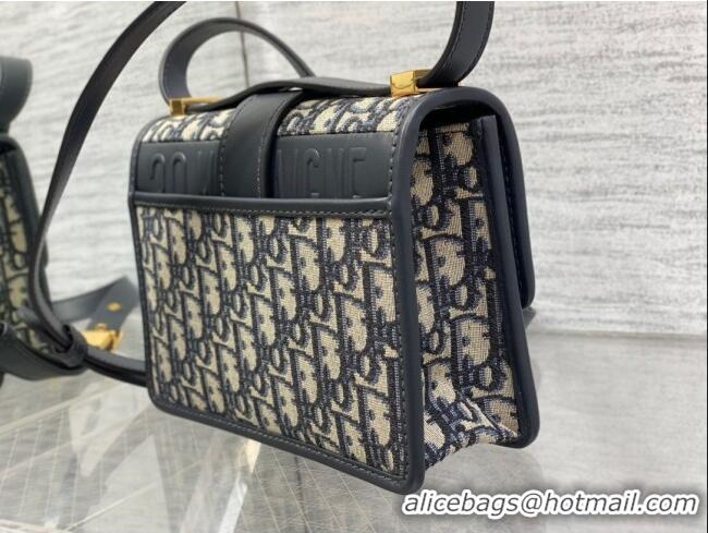 Classic Dior Small 30 Montaigne Bag in Blue Dior Oblique Jacquard M9074 2025