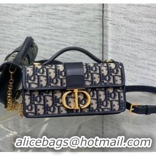 Low Cost Dior Miss Montaigne Mini Bag in Blue Dior Oblique Jacquard D0806 2025