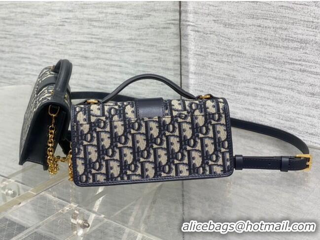Low Cost Dior Miss Montaigne Mini Bag in Blue Dior Oblique Jacquard D0806 2025