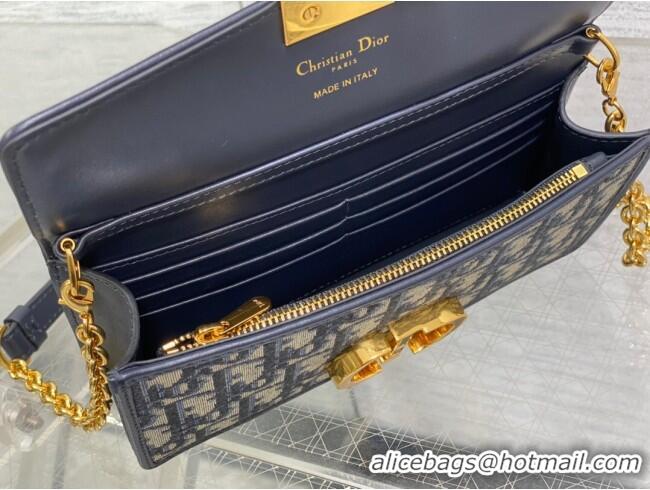 Low Cost Dior Miss Montaigne Mini Bag in Blue Dior Oblique Jacquard D0806 2025
