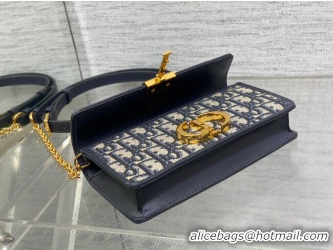 Low Cost Dior Miss Montaigne Mini Bag in Blue Dior Oblique Jacquard D0806 2025