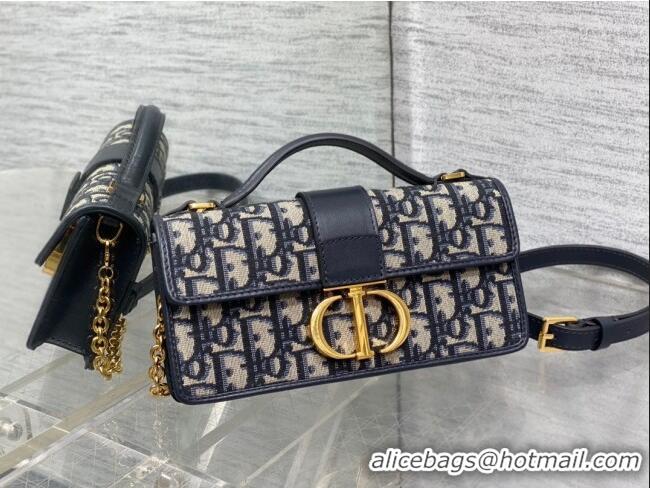 Low Cost Dior Miss Montaigne Mini Bag in Blue Dior Oblique Jacquard D0806 2025