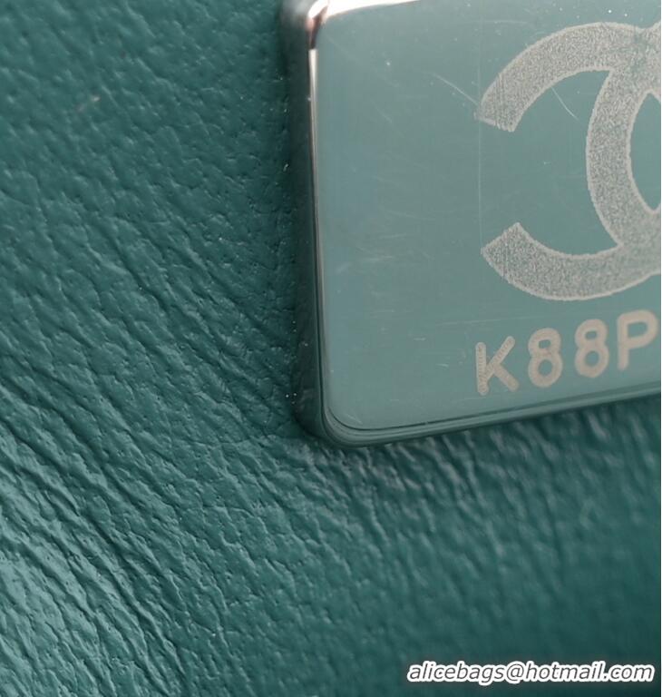 Famous Brand Chanel Tweed Quilted Rectangular Mini Flap Bag A69900 Green