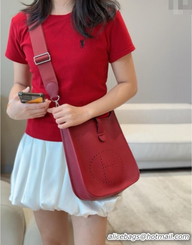 New Design Hermes Evelyne Bag 29cm in Togo Calfskin Leather HB29 Stone Red 2025