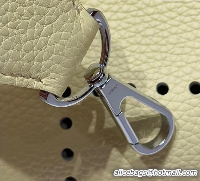 Luxury Discount Hermes Evelyne Bag 29cm in Togo Calfskin Leather HB29 Milton Yellow 2025