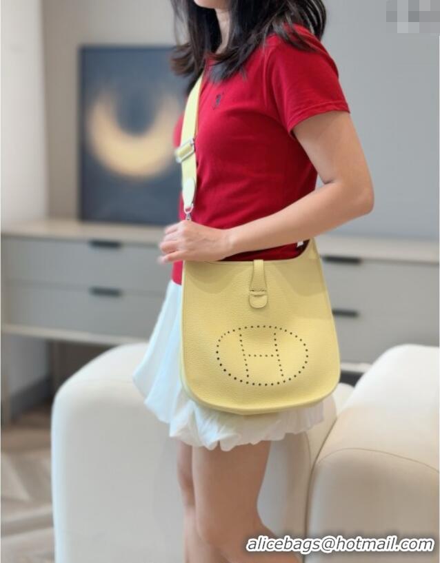 Luxury Discount Hermes Evelyne Bag 29cm in Togo Calfskin Leather HB29 Milton Yellow 2025