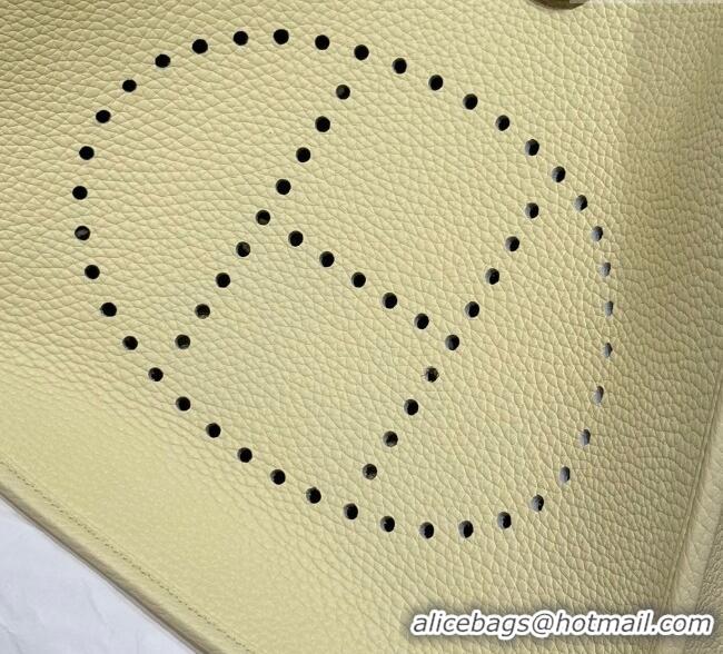 Luxury Discount Hermes Evelyne Bag 29cm in Togo Calfskin Leather HB29 Milton Yellow 2025