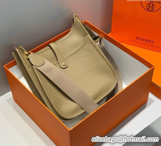 Shop Promotional Hermes Evelyne Bag 29cm in Togo Calfskin Leather HB29 Alpha Beige 2025