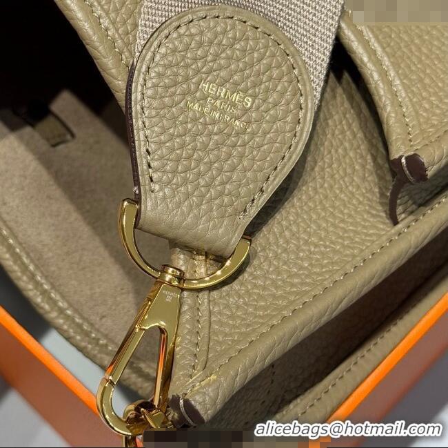 Shop Promotional Hermes Evelyne Bag 29cm in Togo Calfskin Leather HB29 Alpha Beige 2025