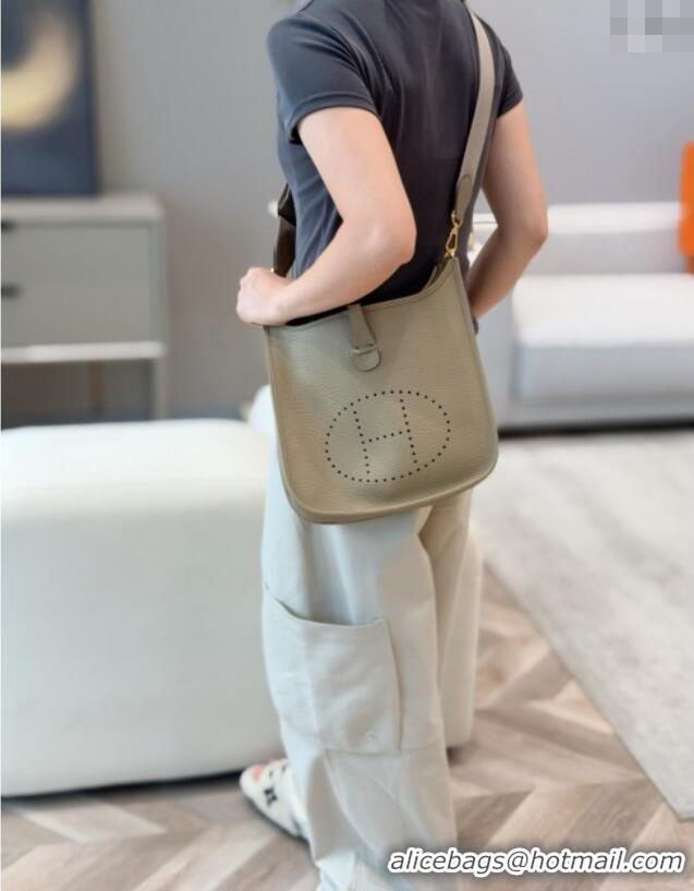 Shop Promotional Hermes Evelyne Bag 29cm in Togo Calfskin Leather HB29 Alpha Beige 2025