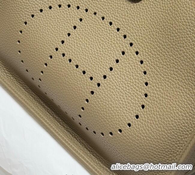 Shop Promotional Hermes Evelyne Bag 29cm in Togo Calfskin Leather HB29 Alpha Beige 2025