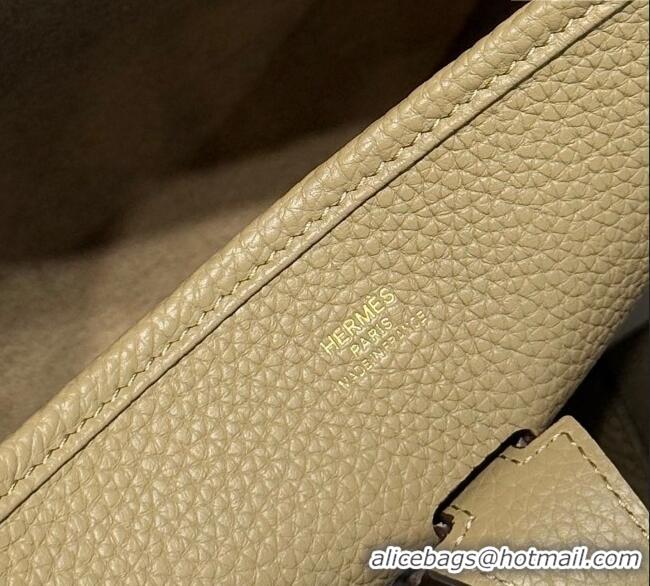 Shop Promotional Hermes Evelyne Bag 29cm in Togo Calfskin Leather HB29 Alpha Beige 2025
