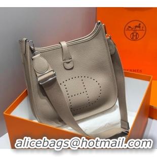 Luxury Discount Hermes Evelyne Bag 29cm in Togo Calfskin Leather HB29 Pitch Grey 2025