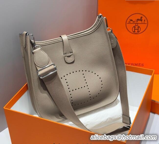 Luxury Discount Hermes Evelyne Bag 29cm in Togo Calfskin Leather HB29 Pitch Grey 2025