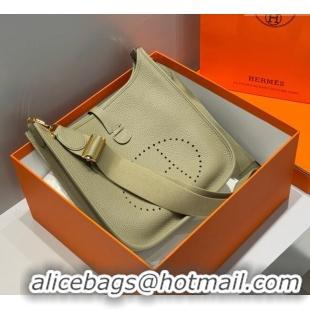 Discount Hermes Evelyne Bag 29cm in Togo Calfskin Leather HB29 Sage Green 2025
