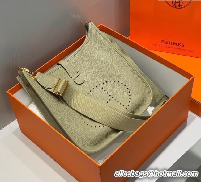 Discount Hermes Evelyne Bag 29cm in Togo Calfskin Leather HB29 Sage Green 2025