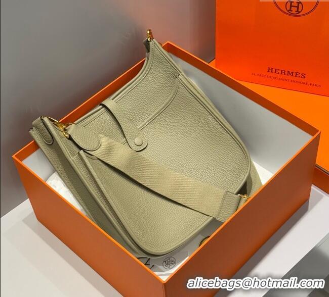 Discount Hermes Evelyne Bag 29cm in Togo Calfskin Leather HB29 Sage Green 2025