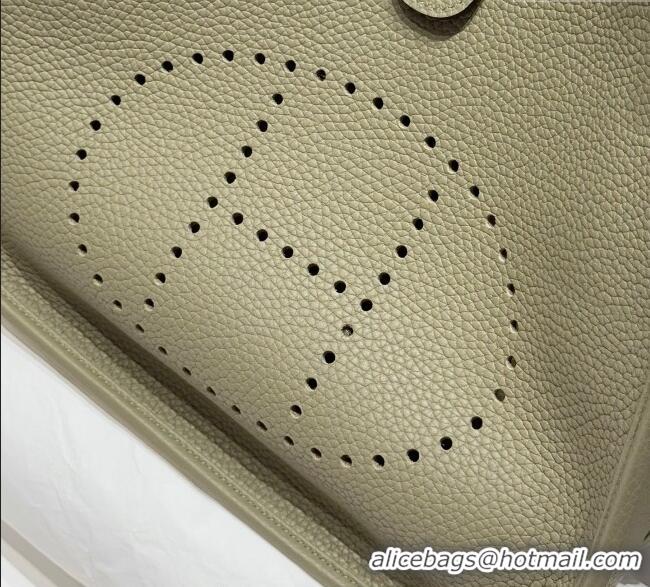 Discount Hermes Evelyne Bag 29cm in Togo Calfskin Leather HB29 Sage Green 2025