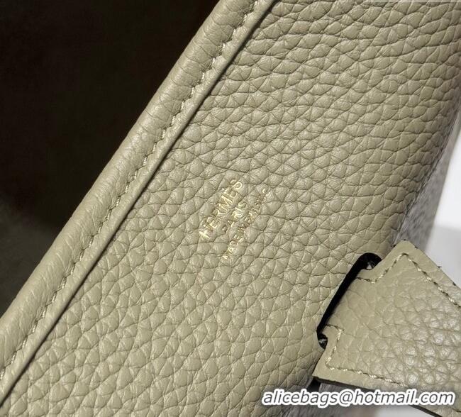 Discount Hermes Evelyne Bag 29cm in Togo Calfskin Leather HB29 Sage Green 2025