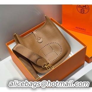 Low Cost Hermes Evelyne Bag 29cm in Togo Calfskin Leather HB29 Chestnut Brown 2025