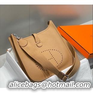 Best Quality Hermes Evelyne Bag 29cm in Togo Calfskin Leather HB29 Milk Tea Beige 2025