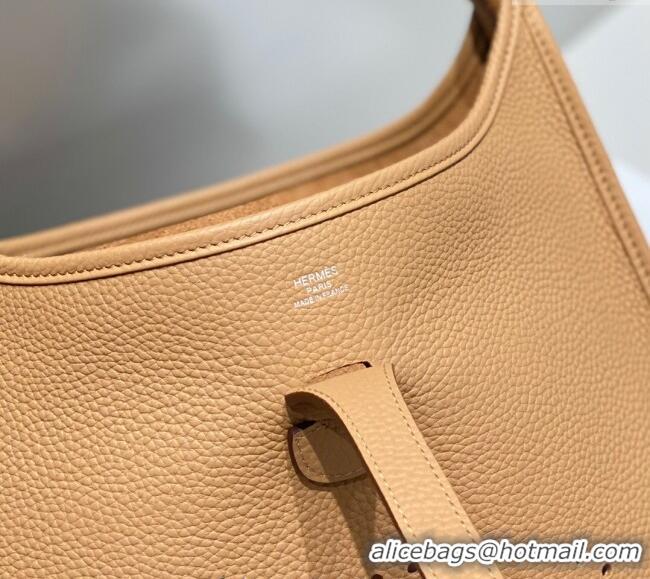 Best Quality Hermes Evelyne Bag 29cm in Togo Calfskin Leather HB29 Milk Tea Beige 2025