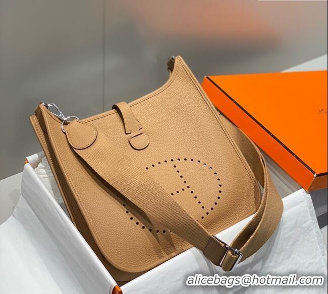 Best Quality Hermes Evelyne Bag 29cm in Togo Calfskin Leather HB29 Milk Tea Beige 2025