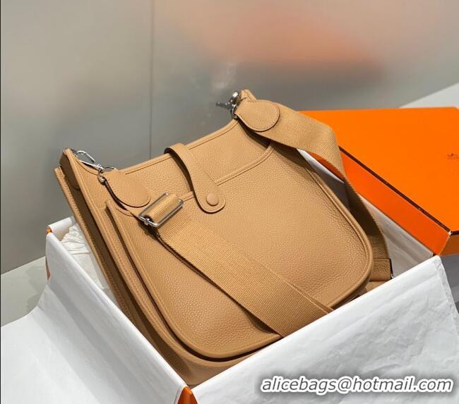 Best Quality Hermes Evelyne Bag 29cm in Togo Calfskin Leather HB29 Milk Tea Beige 2025