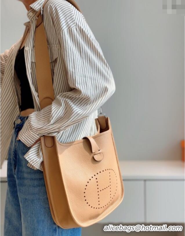 Best Quality Hermes Evelyne Bag 29cm in Togo Calfskin Leather HB29 Milk Tea Beige 2025