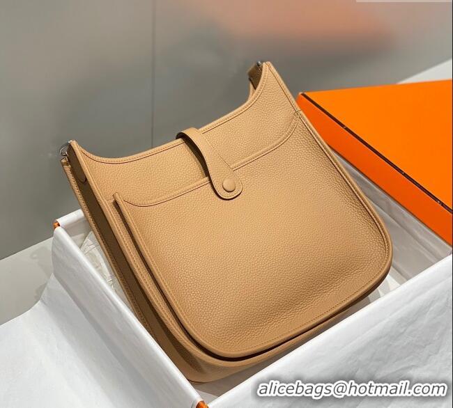 Best Quality Hermes Evelyne Bag 29cm in Togo Calfskin Leather HB29 Milk Tea Beige 2025