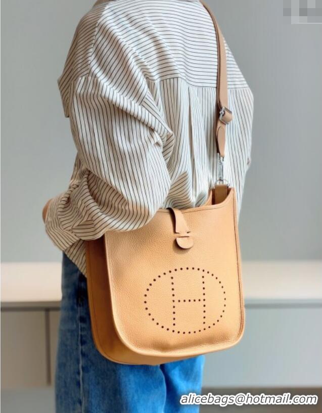Best Quality Hermes Evelyne Bag 29cm in Togo Calfskin Leather HB29 Milk Tea Beige 2025