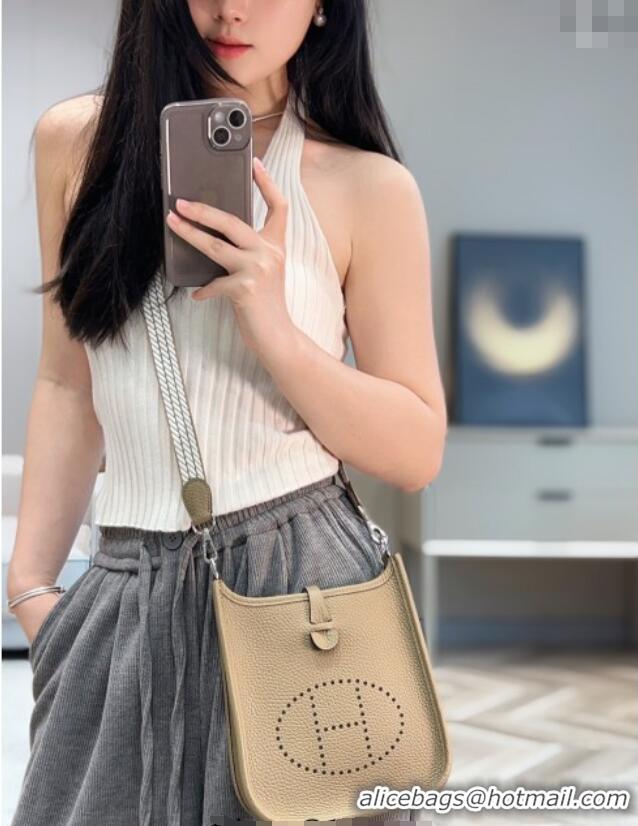 Promotional Hermes Evelyne Mini Bag 18cm in Togo Calfskin Leather 8144 Alpha Beige 2025