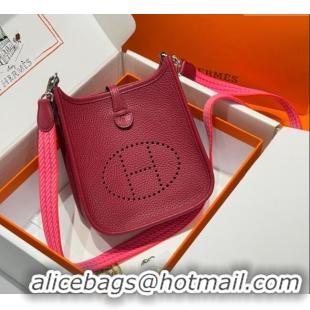 Super Quality Hermes Evelyne Mini Bag 18cm in Togo Calfskin Leather 8144 Stone Red 2025