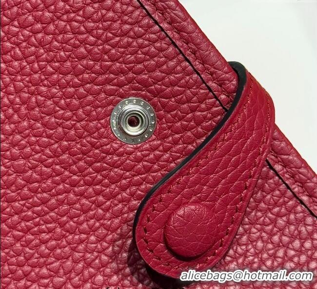 Super Quality Hermes Evelyne Mini Bag 18cm in Togo Calfskin Leather 8144 Stone Red 2025