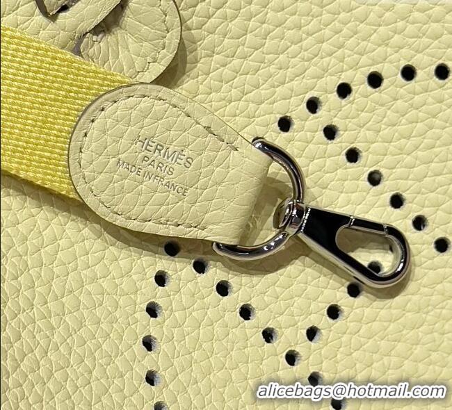 Famous Brand Hermes Evelyne Mini Bag 18cm in Togo Calfskin Leather 8144 Milton Yellow 2025