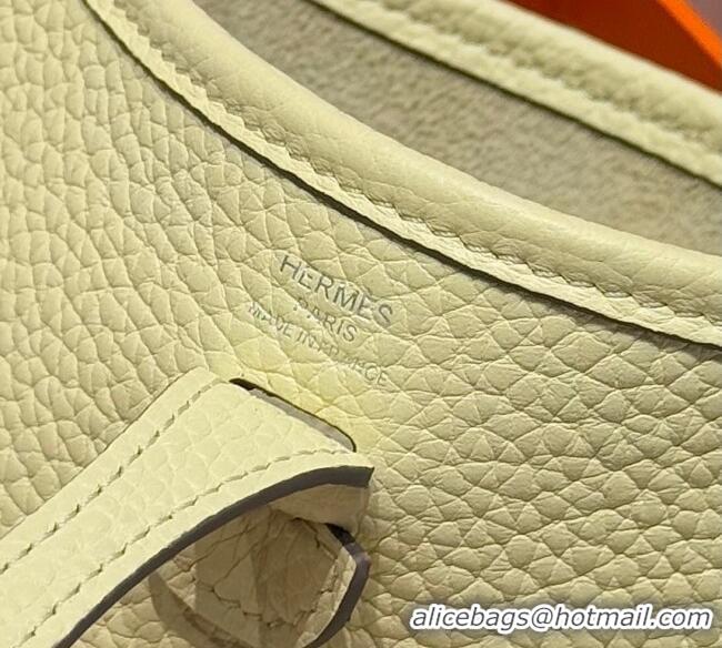 Famous Brand Hermes Evelyne Mini Bag 18cm in Togo Calfskin Leather 8144 Milton Yellow 2025
